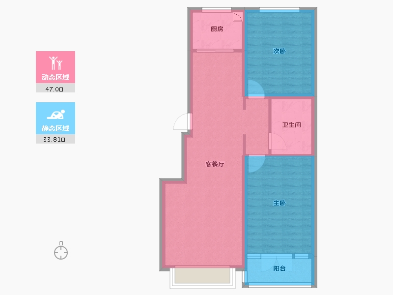 河北省-石家庄市-金城嘉园-72.12-户型库-动静分区