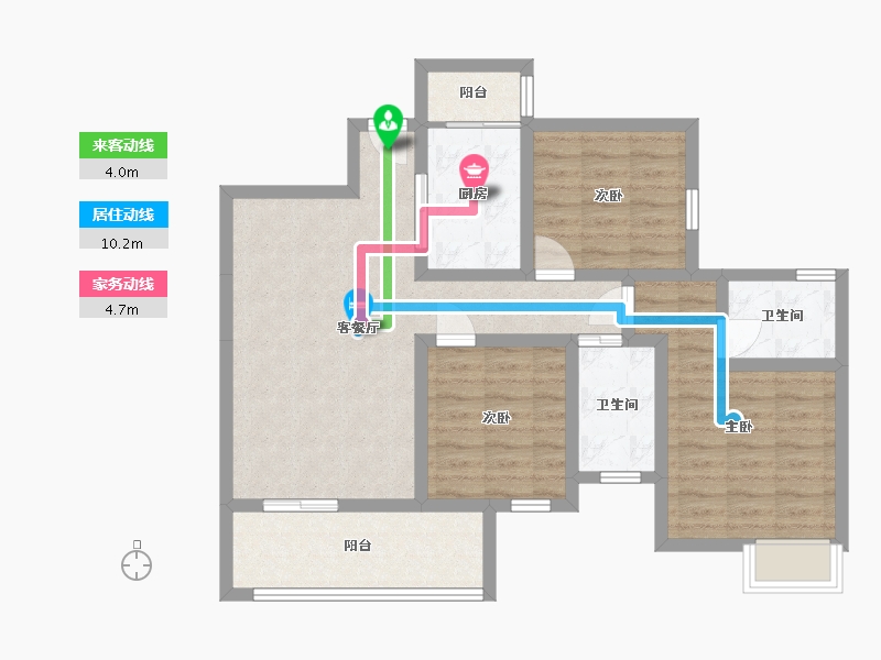 四川省-遂宁市-烨宇·锦绣江山-82.84-户型库-动静线