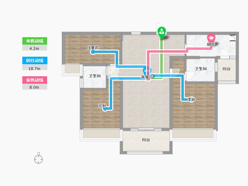 河北省-承德市-碧桂园朗悦湾-98.44-户型库-动静线