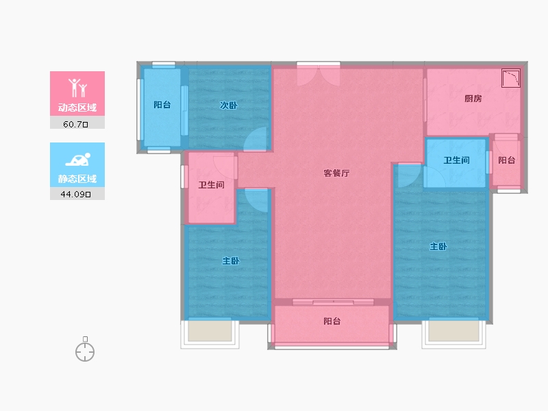 广西壮族自治区-桂林市-粤华-94.84-户型库-动静分区