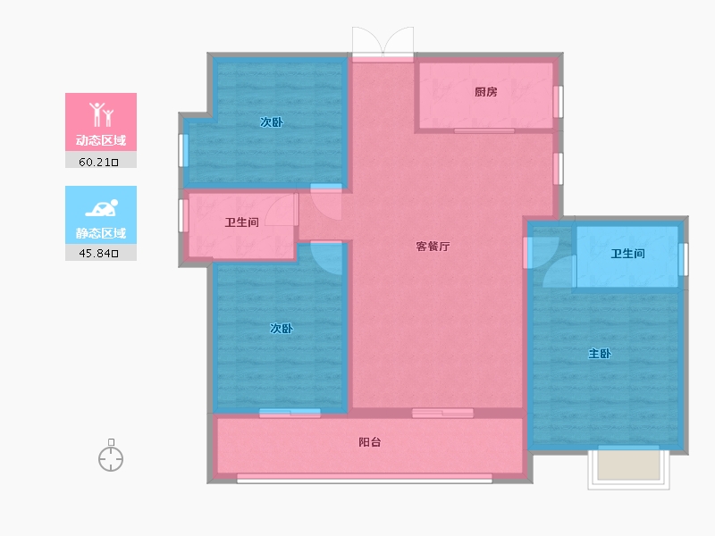 湖南省-常德市-诚信东郡-95.08-户型库-动静分区