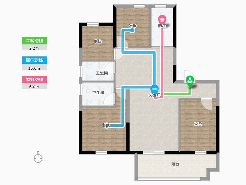 安徽省-阜阳市-当代城MOMΛ-102.40-户型库-动静线