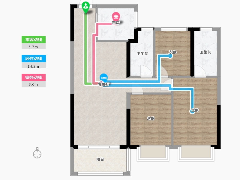 云南省-昆明市-招商依湾郡-82.98-户型库-动静线