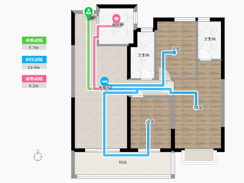 云南省-昆明市-招商依湾郡-94.95-户型库-动静线