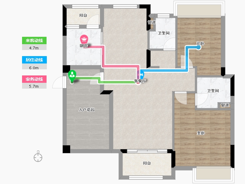 湖南省-长沙市-奥莱城-94.16-户型库-动静线