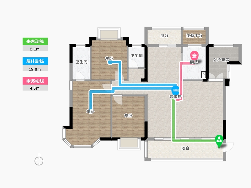 湖南省-长沙市-奥莱城-122.03-户型库-动静线