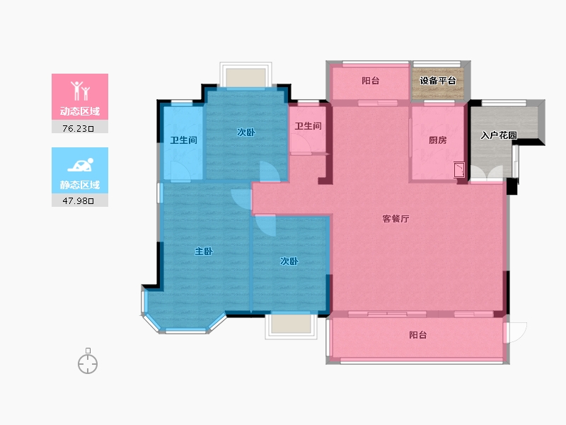 湖南省-长沙市-奥莱城-122.03-户型库-动静分区