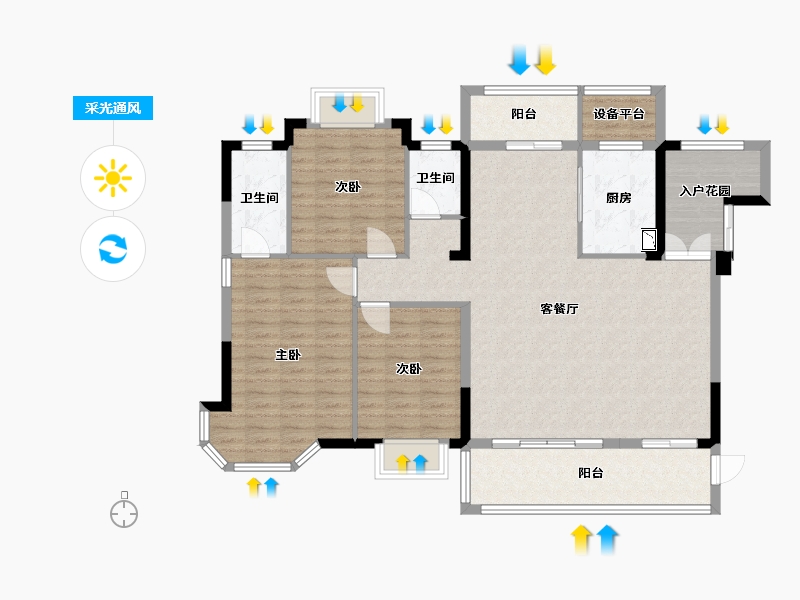 湖南省-长沙市-奥莱城-122.03-户型库-采光通风