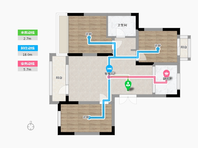 吉林省-长春市-新星宇之滨江首府-77.30-户型库-动静线