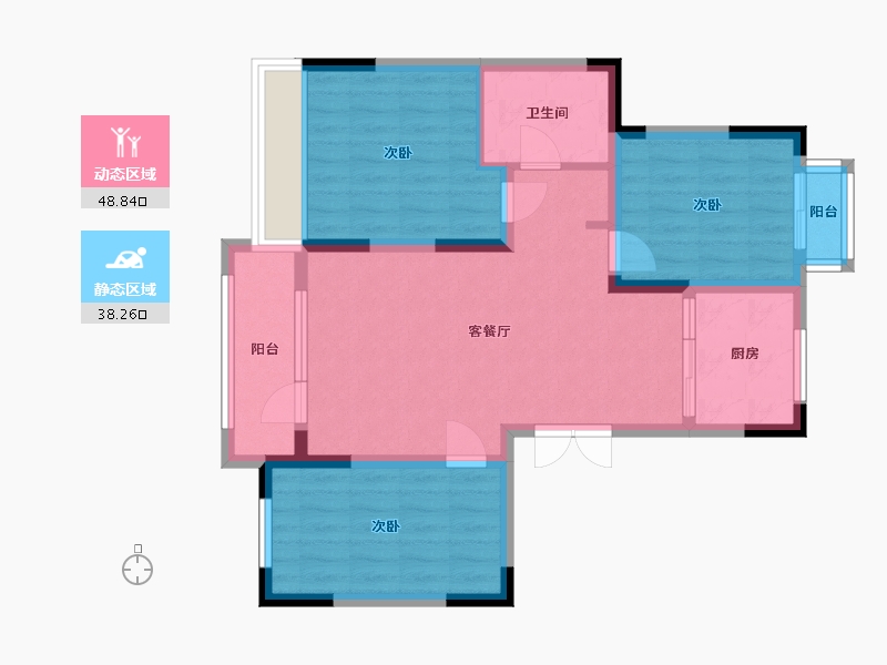 吉林省-长春市-新星宇之滨江首府-77.30-户型库-动静分区