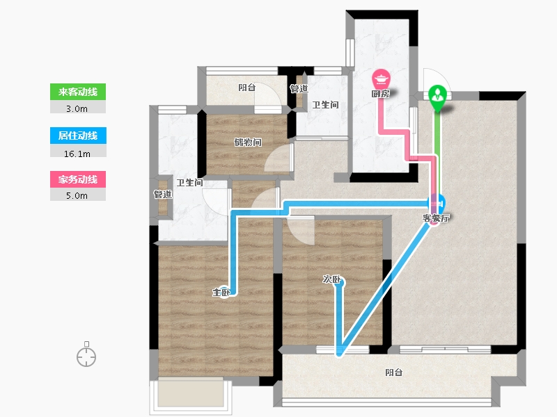 湖南省-长沙市-澳海云天赋-83.38-户型库-动静线