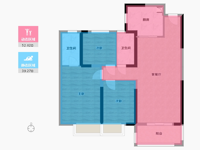 湖南省-长沙市-大汉汉园-81.01-户型库-动静分区