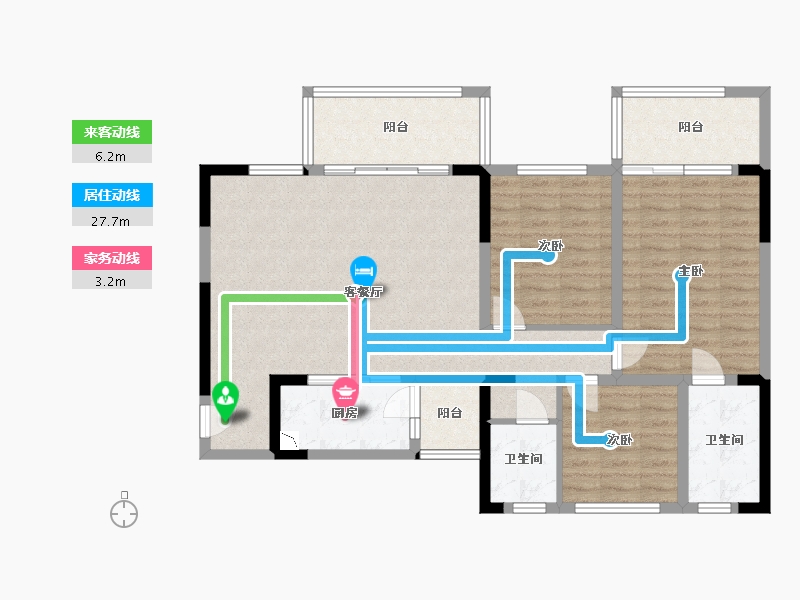 四川省-德阳市-南轩星城-105.02-户型库-动静线