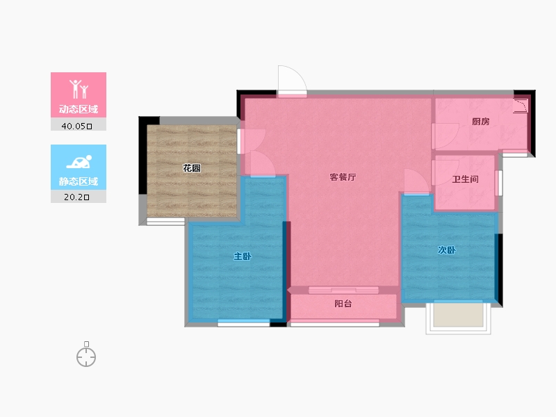 湖南省-长沙市-中交里城-61.90-户型库-动静分区