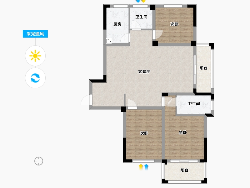 江西省-上饶市-万象新城-103.47-户型库-采光通风