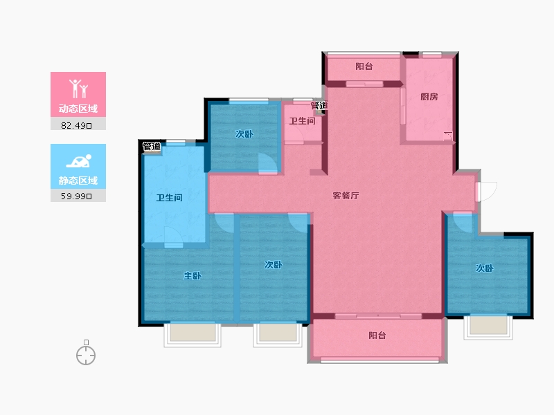 陕西省-渭南市-汉华原上-128.06-户型库-动静分区