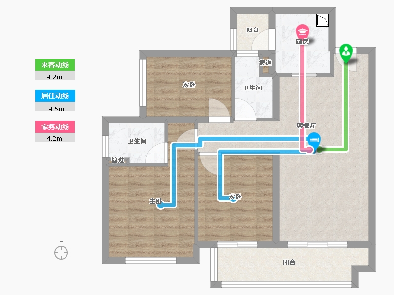 广东省-肇庆市-中梁壹号院-75.34-户型库-动静线