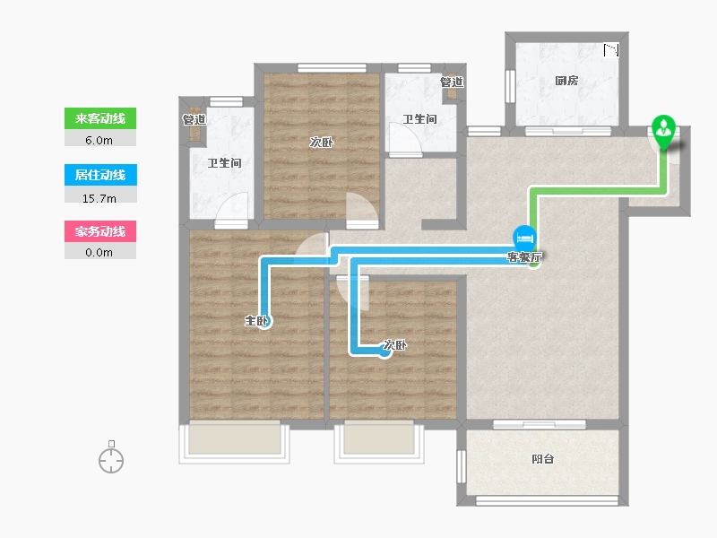 陕西省-渭南市-渭南三迪云顶枫丹-96.00-户型库-动静线