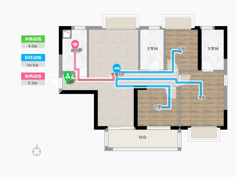 广东省-东莞市-松湖溪岸-75.31-户型库-动静线