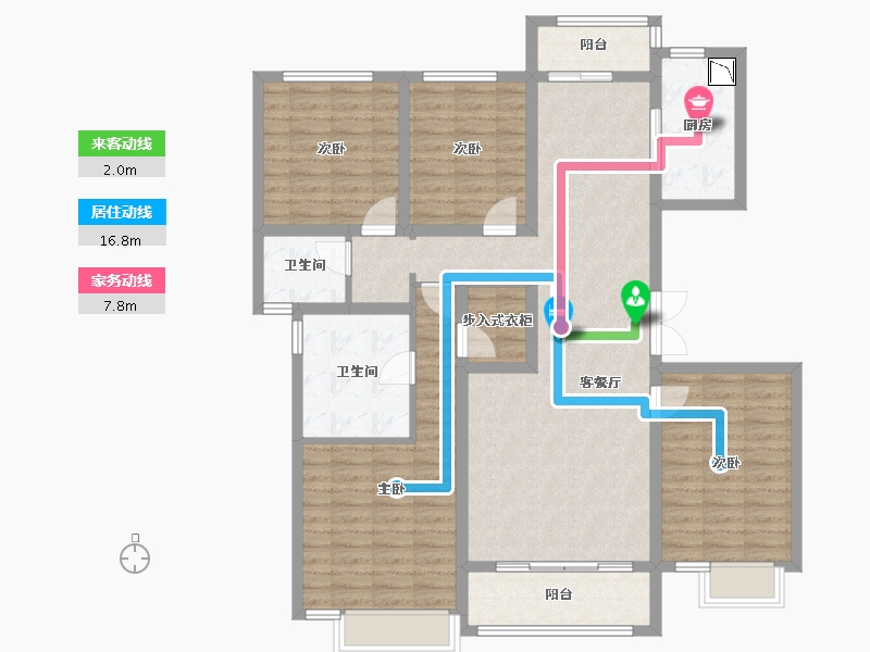 河北省-石家庄市-绿城诚园-122.58-户型库-动静线