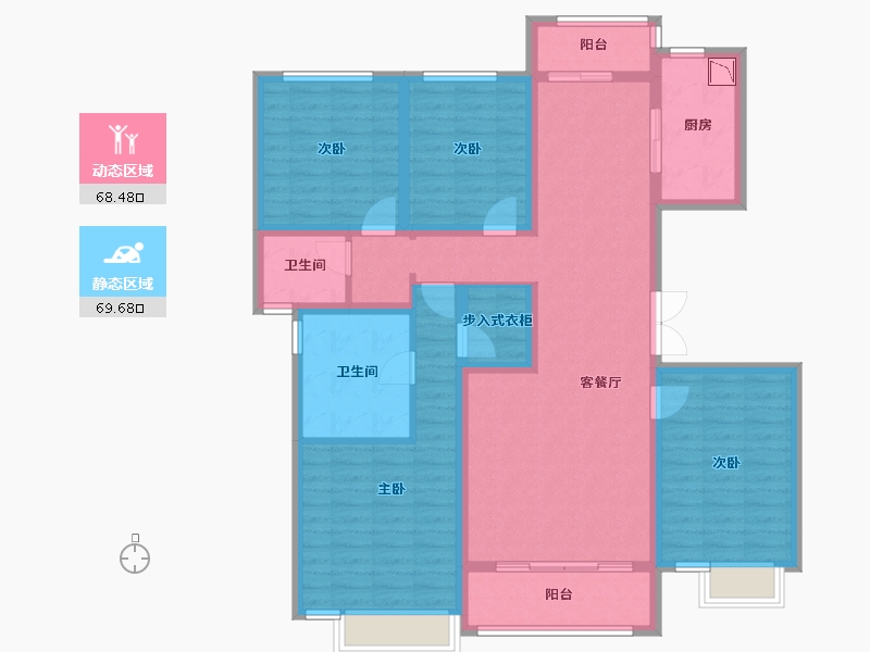 河北省-石家庄市-绿城诚园-122.58-户型库-动静分区