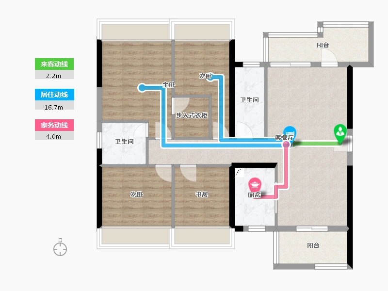 广东省-肇庆市-天玺御�Z园-103.01-户型库-动静线