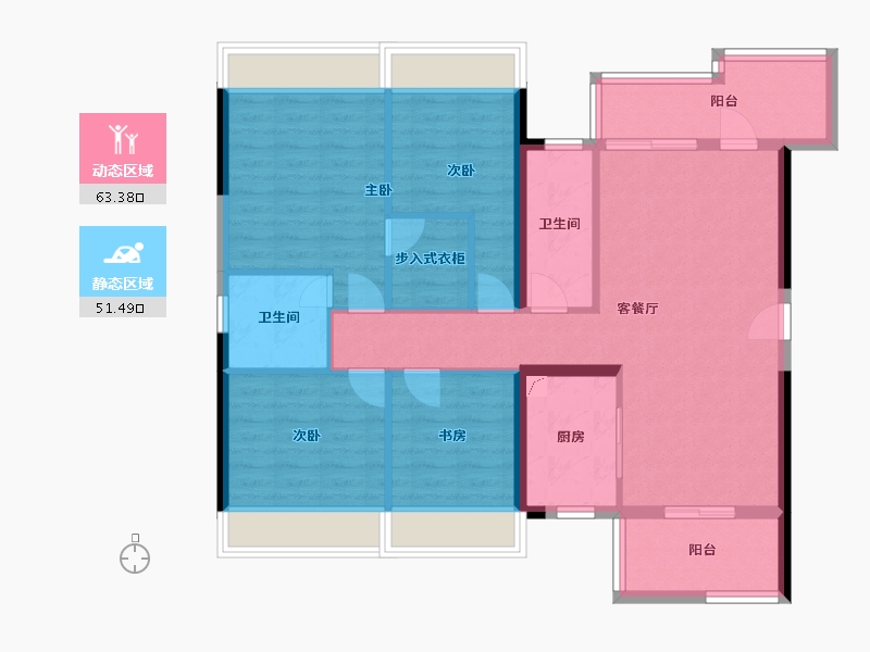 广东省-肇庆市-天玺御�Z园-103.01-户型库-动静分区