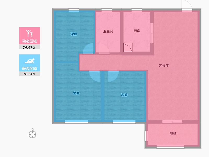 江苏省-南通市-龙馨家园-83.19-户型库-动静分区