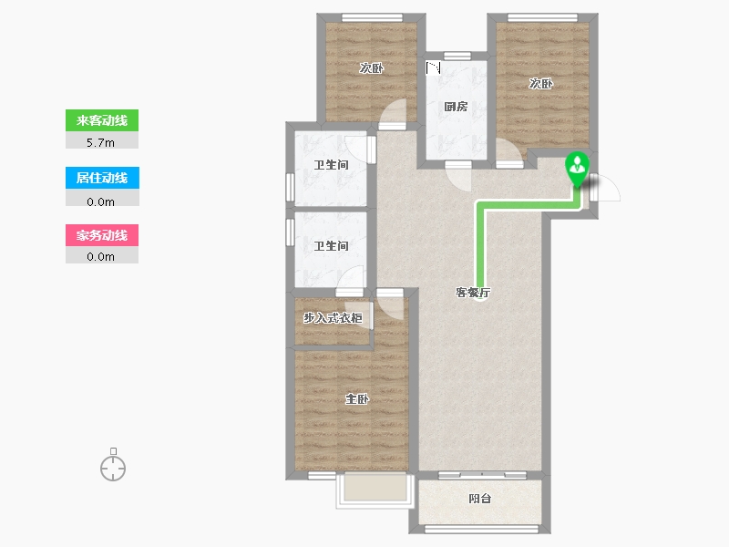 河北省-石家庄市-绿城诚园-91.53-户型库-动静线