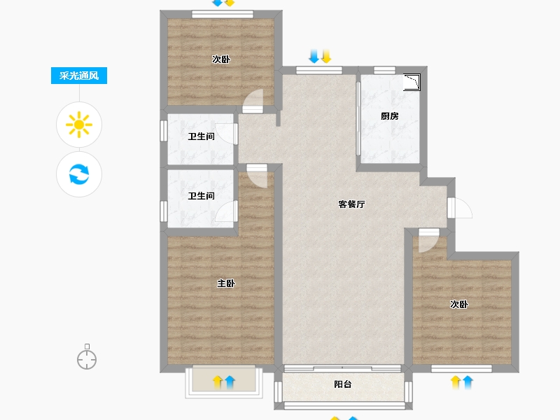 河北省-承德市-神栗仕家-91.99-户型库-采光通风