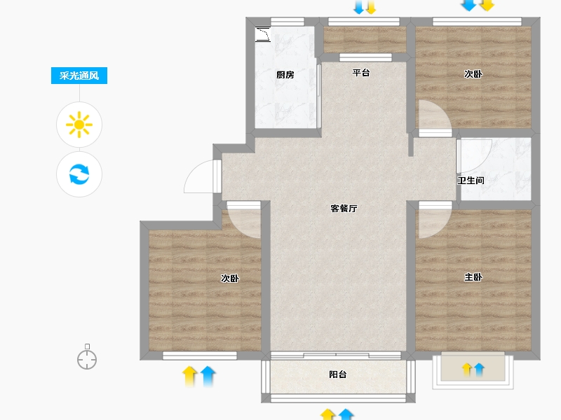 河北省-承德市-神栗仕家-84.01-户型库-采光通风