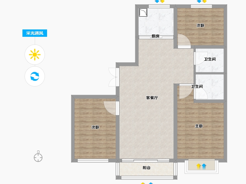 河北省-承德市-神栗仕家-92.01-户型库-采光通风