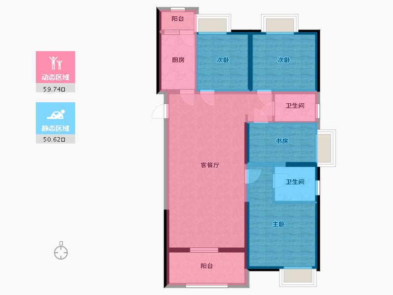 江西省-赣州市-凯旋城-98.43-户型库-动静分区