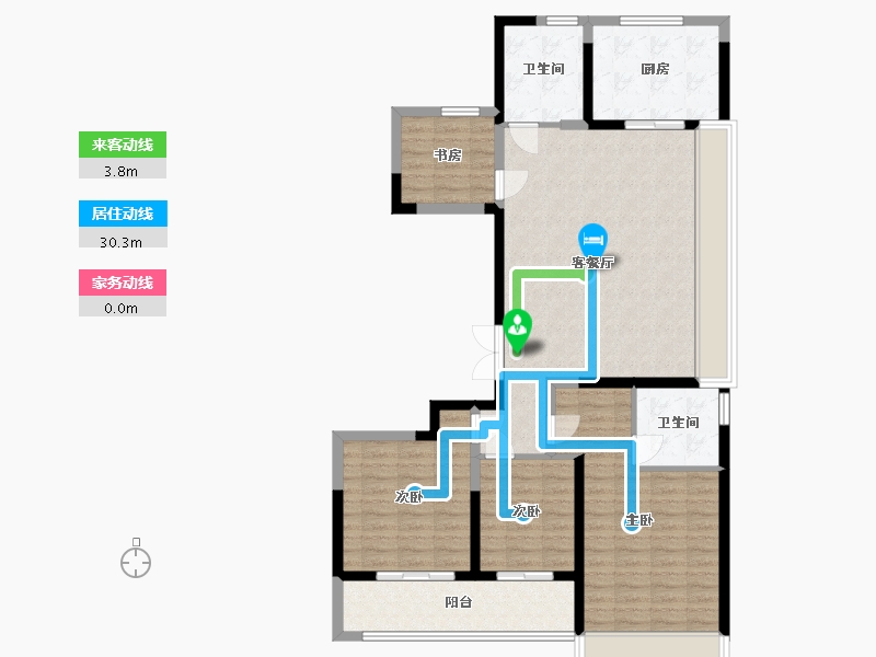 浙江省-杭州市-联发溪语宸庐-110.01-户型库-动静线