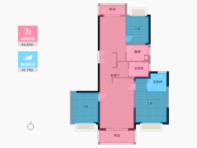 云南省-昆明市-大华公园天下-100.41-户型库-动静分区