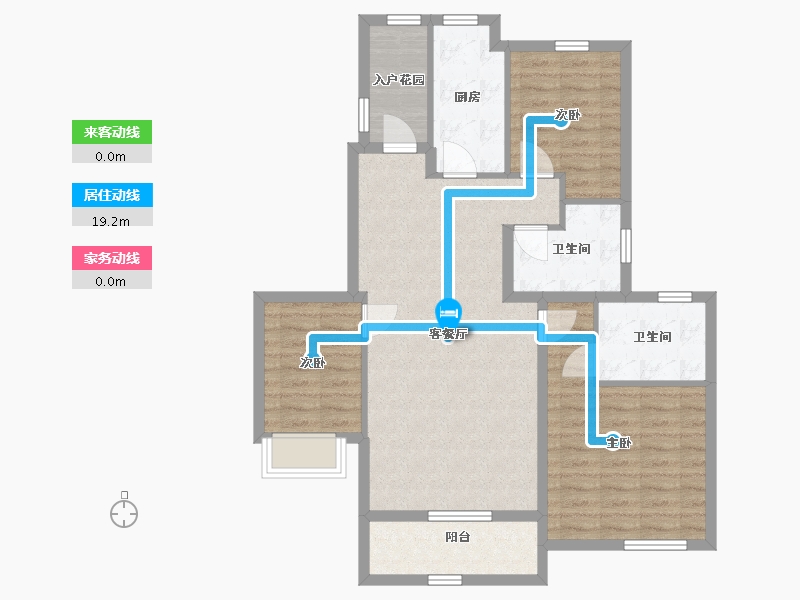 内蒙古自治区-呼和浩特市-呼和浩特恒大翡翠华庭-93.00-户型库-动静线