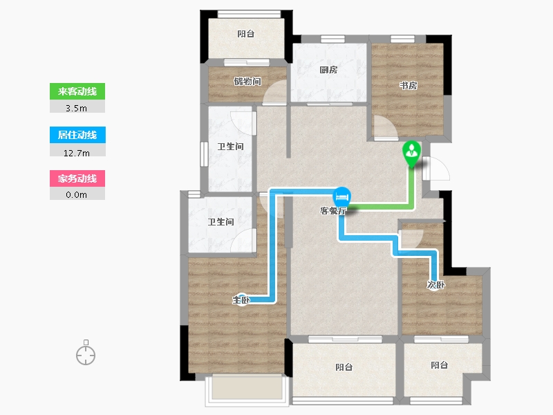 浙江省-嘉兴市-奥园天悦湾-90.01-户型库-动静线