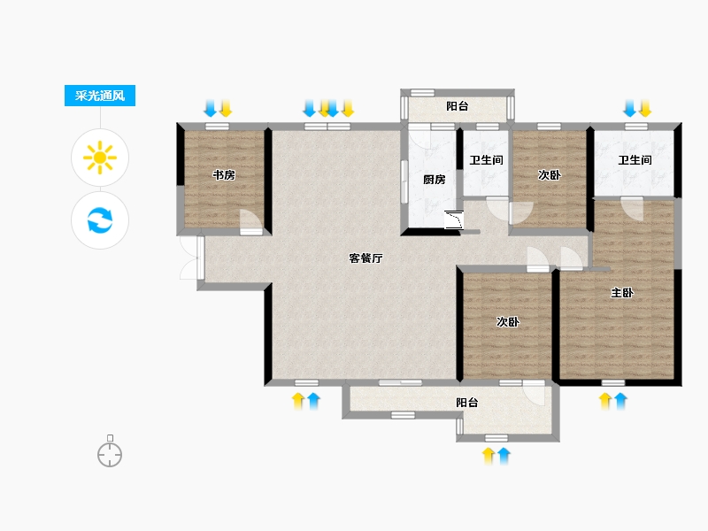 四川省-成都市-万科公园传奇-137.81-户型库-采光通风