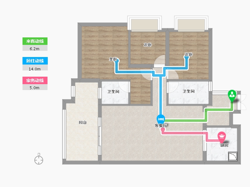 湖北省-宜昌市-城中半岛-85.00-户型库-动静线