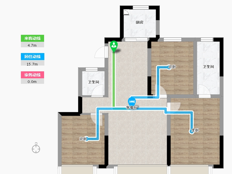 吉林省-长春市-青阳华府-75.61-户型库-动静线