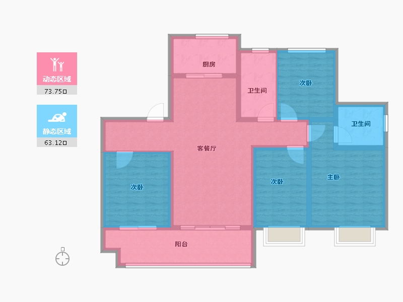 山东省-青岛市-保利云禧-123.01-户型库-动静分区