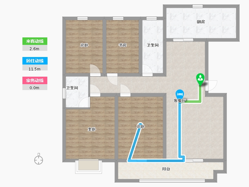 山东省-德州市-康悦公馆-124.19-户型库-动静线