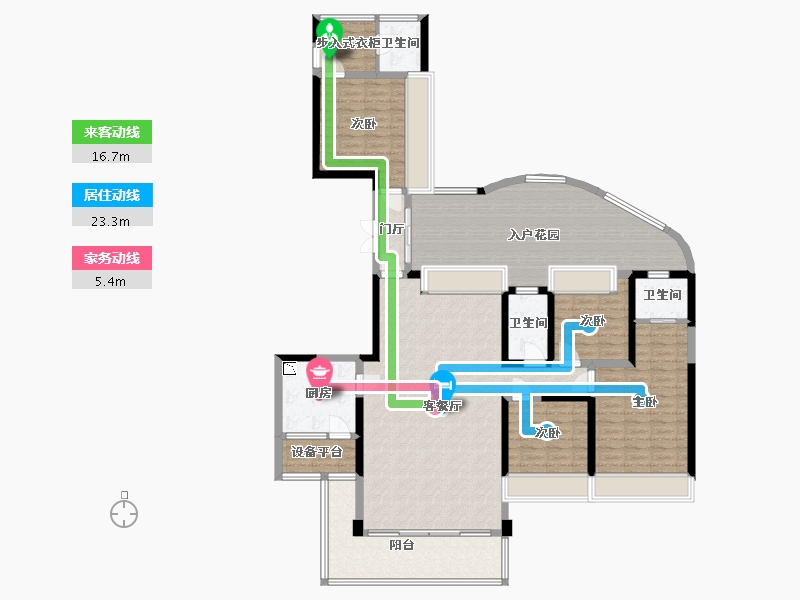 四川省-宜宾市-泰然长江大院-165.69-户型库-动静线