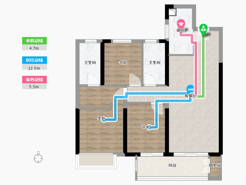 河南省-郑州市-建业盛悦府-76.77-户型库-动静线