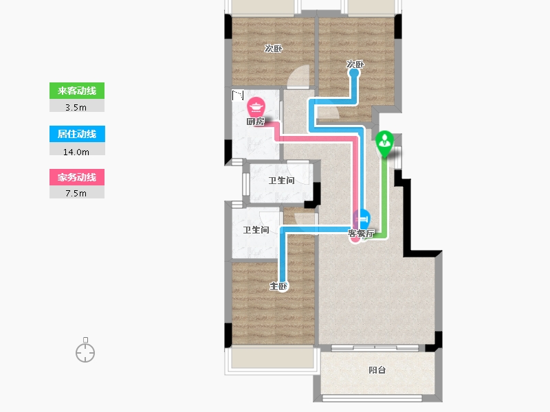 广西壮族自治区-柳州市-盛天悦景台-73.40-户型库-动静线