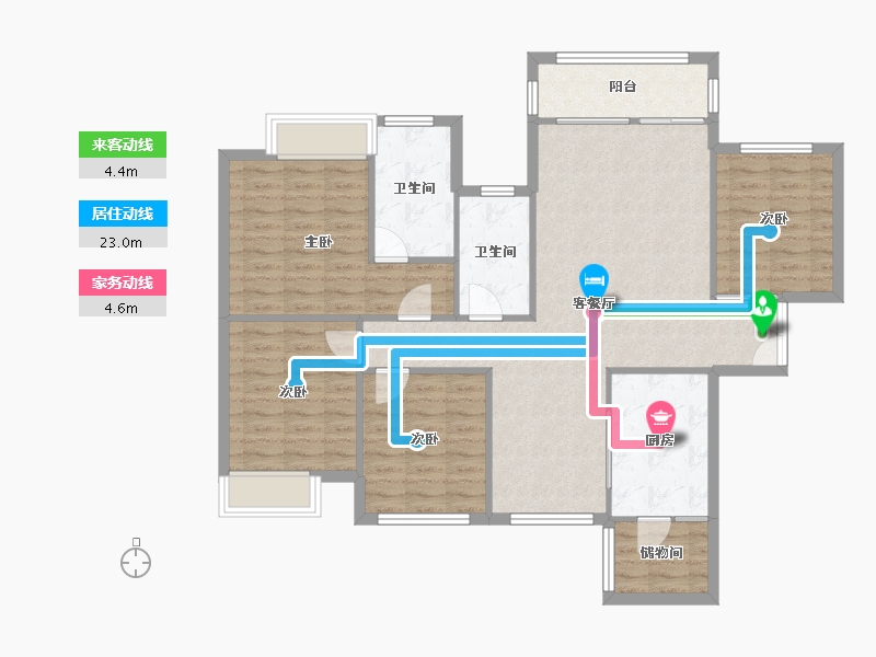 湖南省-长沙市-北辰三角洲-112.14-户型库-动静线