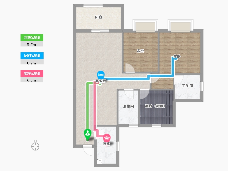 四川省-宜宾市-鑫悦华府-87.17-户型库-动静线