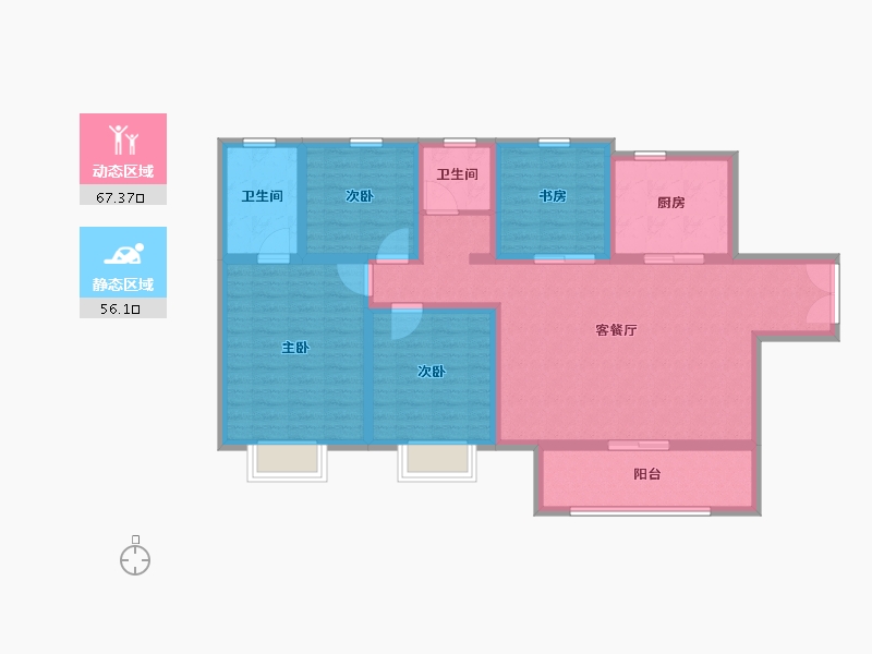 河南省-洛阳市-建业科技城-110.00-户型库-动静分区