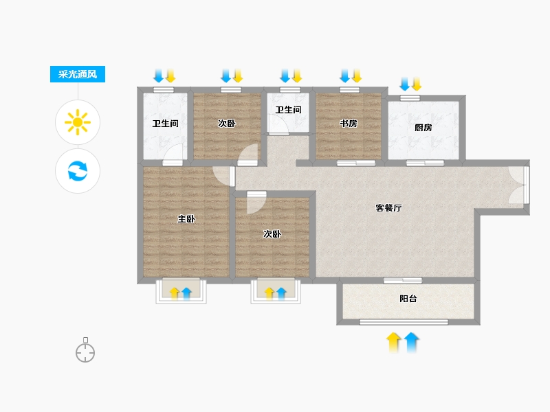 河南省-洛阳市-建业科技城-110.00-户型库-采光通风