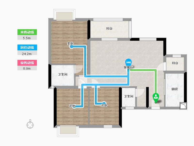 四川省-成都市-润扬观澜鹭岛-88.04-户型库-动静线